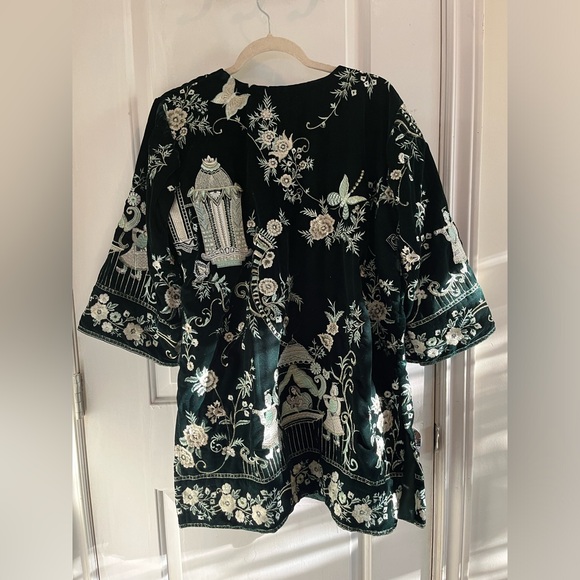 Hand Embroidered Velvet Jacket - Picture 3 of 5
